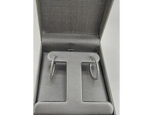 30.5mm Sterling Silver Moissanite Hoop Earrings